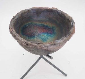 Feuerschale in Raku-Keramik