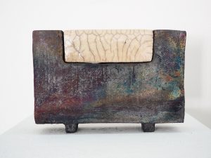 Dose, rechteckig in Raku-Keramik