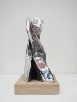 Paar, sitzend, Aluminiumguss