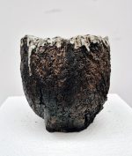 Keramikschale schwarz mit weisser Innenglasur